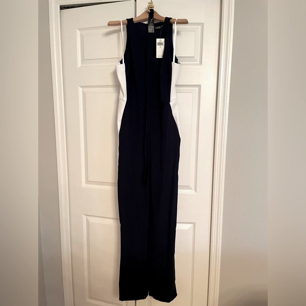Ralph Lauren French Navy pants suite with belt size 6# Ralph Lauren #